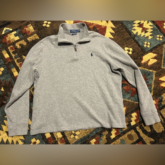 Polo Ralph Lauren Other - Polo Ralph Lauren Gray Quarter-Zip Sweatshirt Men’s Size Medium